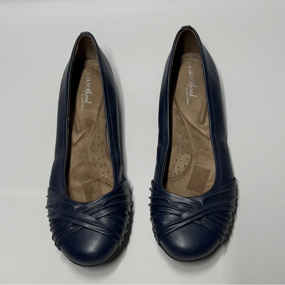 Natural Soul Comfort Plus by Predictions Slip On Navy Flats
